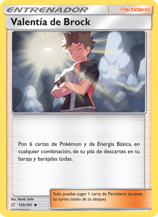 Valentía de Brock 135 — Union de Aliados (Spanish Pokémon TCG card)