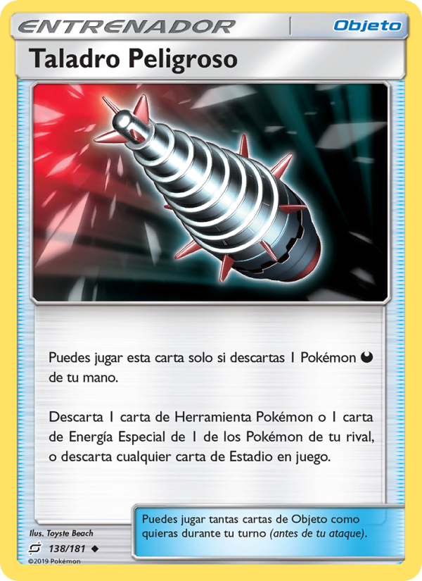 Taladro Peligroso 138 — Union de Aliados (Spanish Pokémon TCG card)