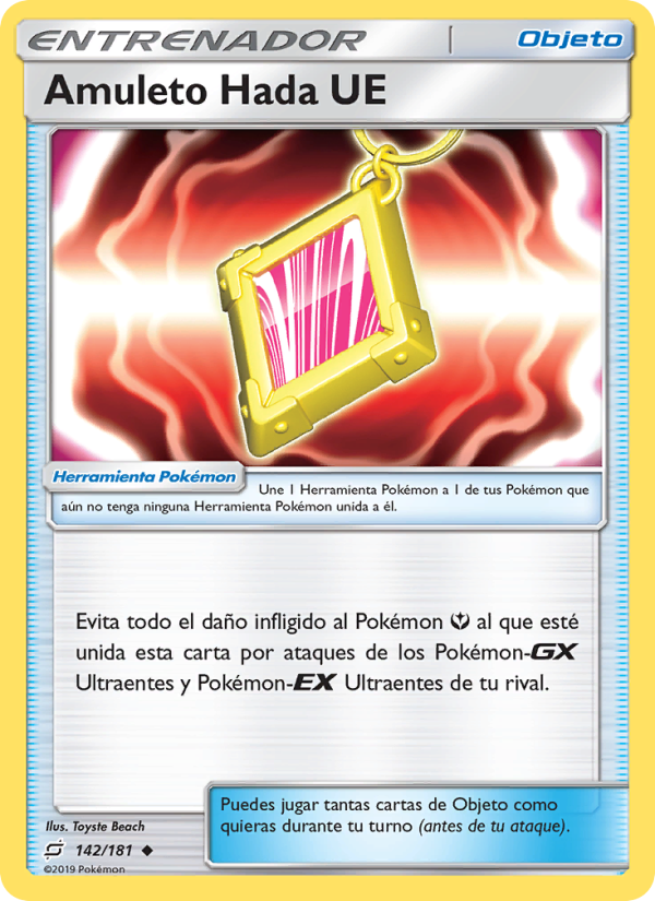 Amuleto Hada UE 142 — Union de Aliados (Spanish Pokémon TCG card)