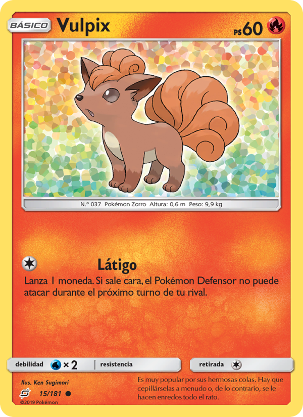 Vulpix 15 — Union de Aliados (Spanish Pokémon TCG card)