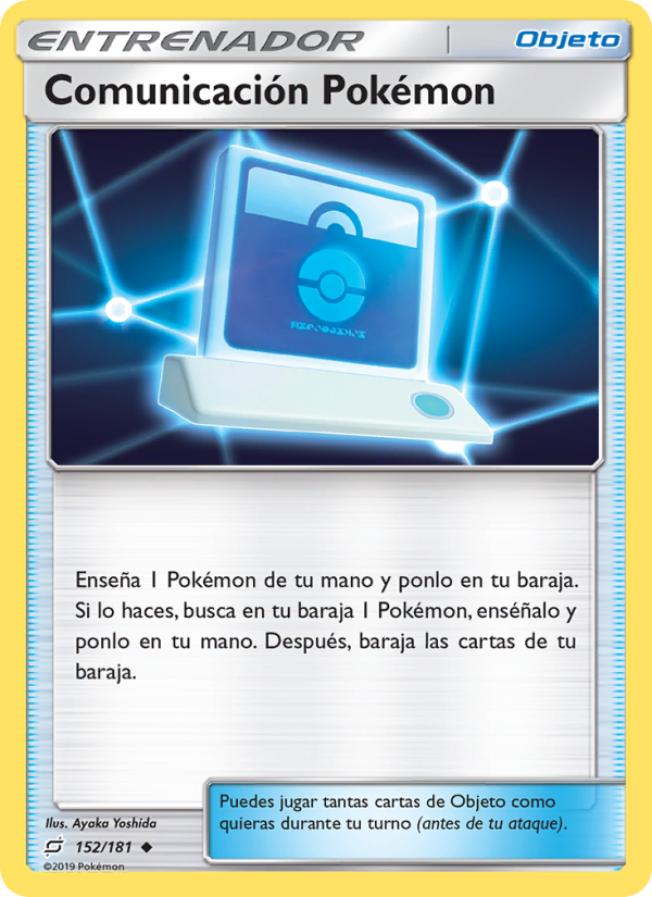 Comunicación Pokémon 152 — Union de Aliados (Spanish Pokémon TCG card)