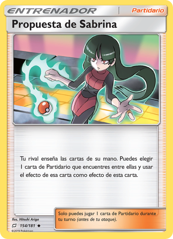 Propuesta de Sabrina 154 — Union de Aliados (Spanish Pokémon TCG card)