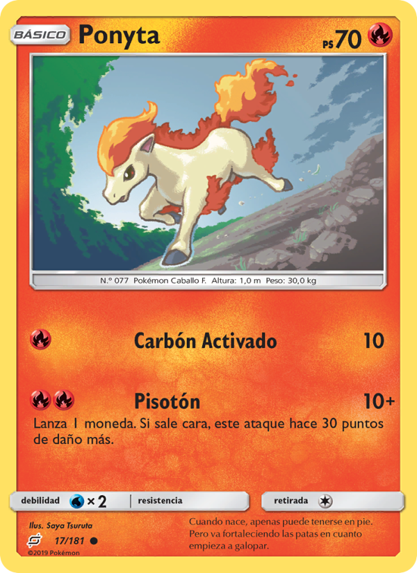 Ponyta 17 — Union de Aliados (Spanish Pokémon TCG card)
