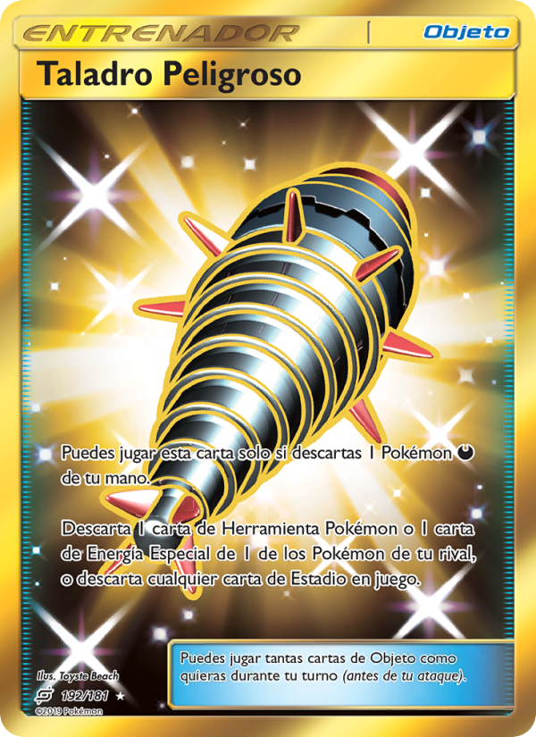 Taladro Peligroso 192 — Union de Aliados (Spanish Pokémon TCG card)
