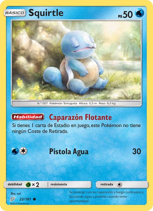 Squirtle 22 — Union de Aliados (Spanish Pokémon TCG card)