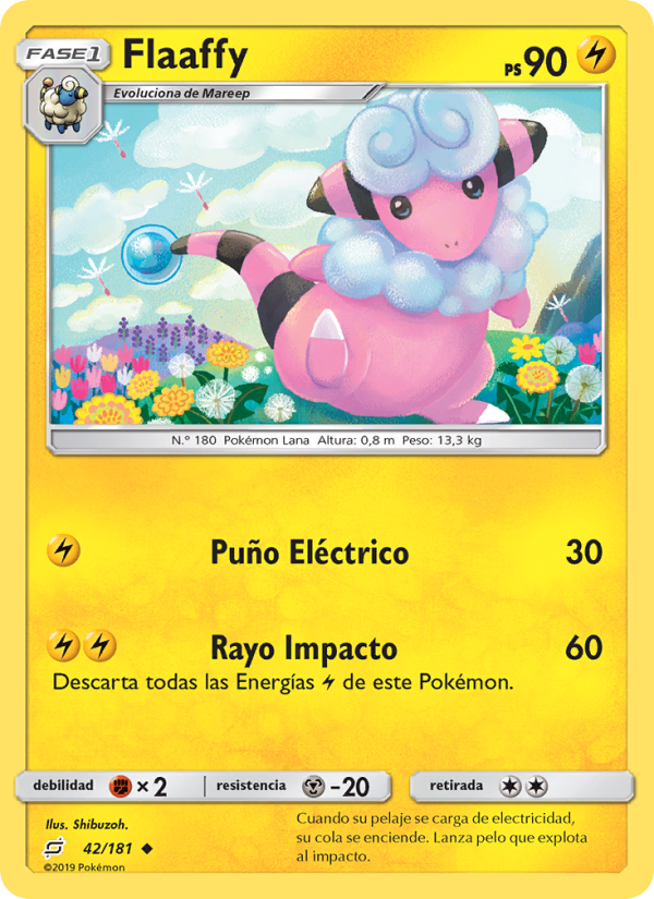 Flaaffy 42 — Union de Aliados (Spanish Pokémon TCG card)