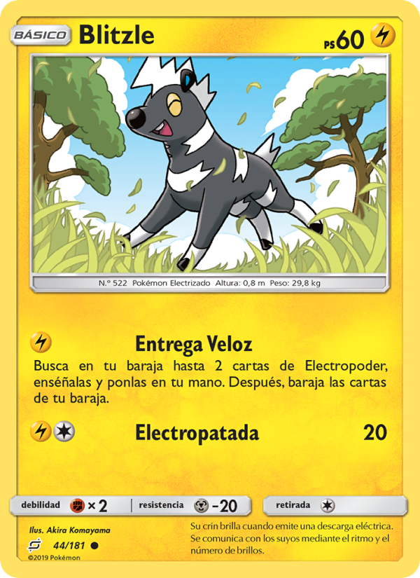 Blitzle 44 — Union de Aliados (Spanish Pokémon TCG card)
