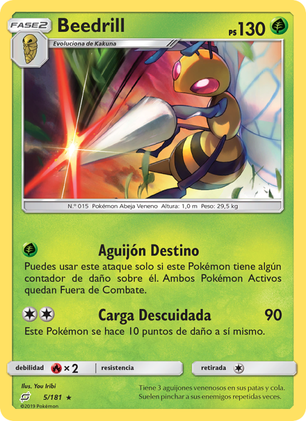Beedrill 5 — Union de Aliados (Spanish Pokémon TCG card)
