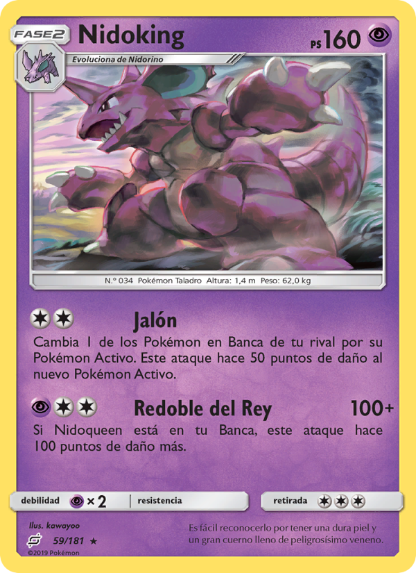 Nidoking 59 — Union de Aliados (Spanish Pokémon TCG card)