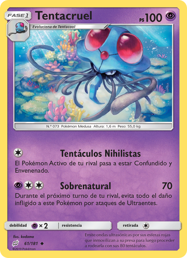 Tentacruel 61 — Union de Aliados (Spanish Pokémon TCG card)