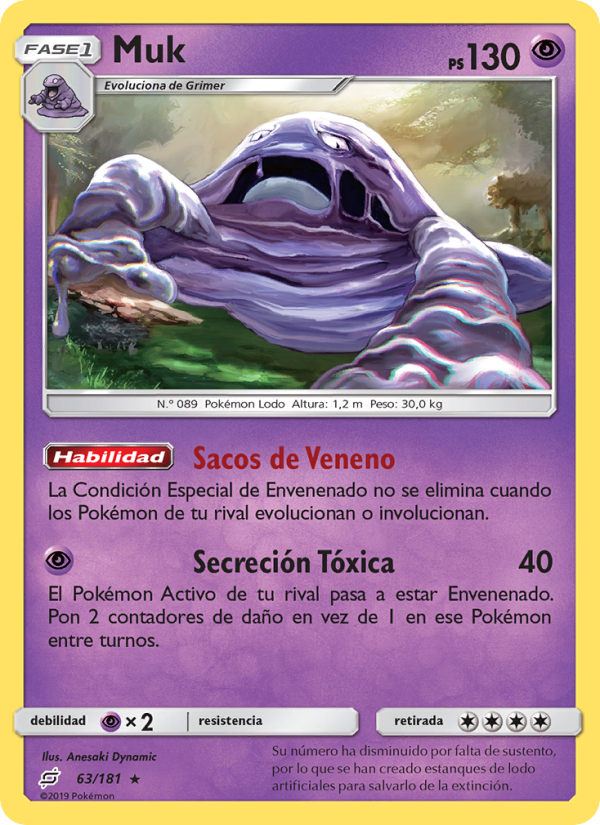 Muk 63 — Union de Aliados (Spanish Pokémon TCG card)