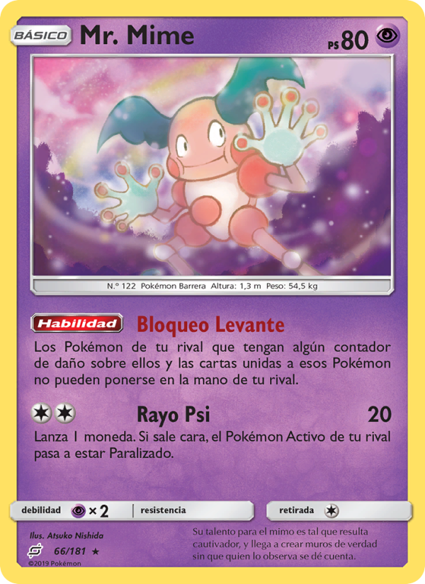 Mr. Mime 66 — Union de Aliados (Spanish Pokémon TCG card)