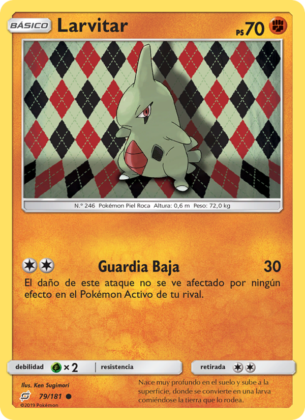 Larvitar 79 — Union de Aliados (Spanish Pokémon TCG card)