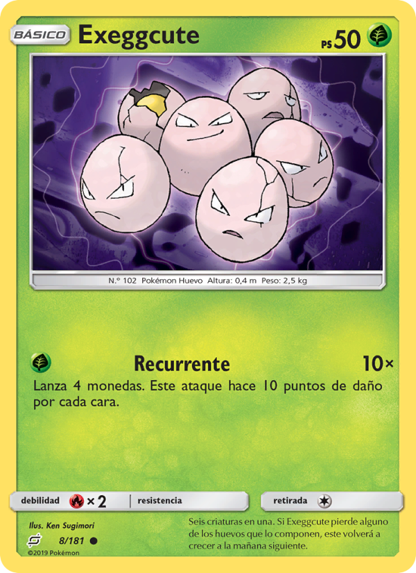 Exeggcute 8 — Union de Aliados (Spanish Pokémon TCG card)
