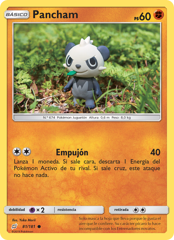Pancham 81 — Union de Aliados (Spanish Pokémon TCG card)