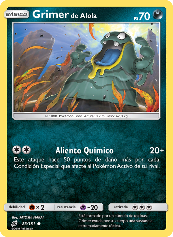 Grimer de Alola 83 — Union de Aliados (Spanish Pokémon TCG card)