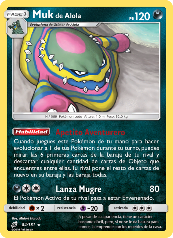 Muk de Alola 84 — Union de Aliados (Spanish Pokémon TCG card)