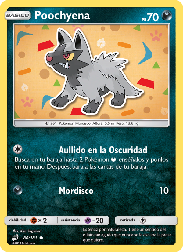 Poochyena 86 — Union de Aliados (Spanish Pokémon TCG card)