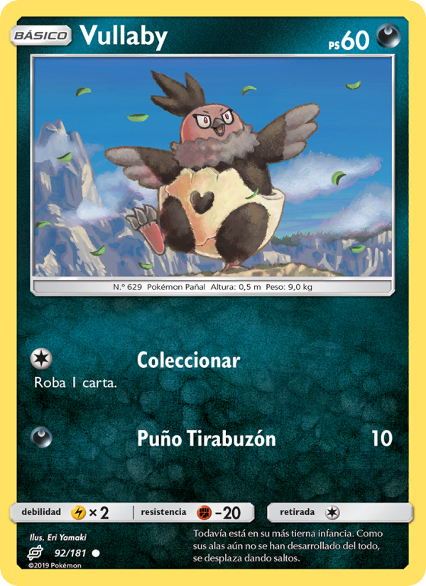 Vullaby 92 — Union de Aliados (Spanish Pokémon TCG card)