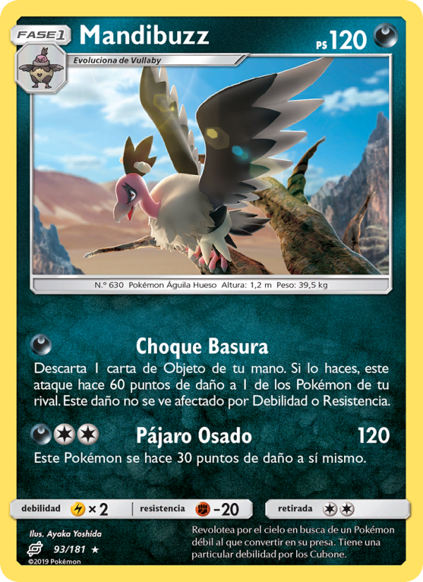 Mandibuzz 93 — Union de Aliados (Spanish Pokémon TCG card)