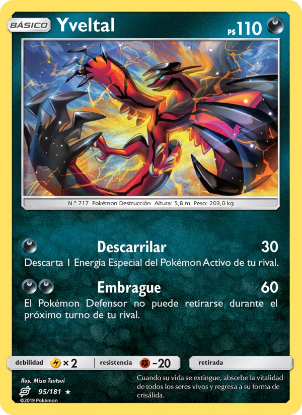 Yveltal 95 — Union de Aliados (Spanish Pokémon TCG card)