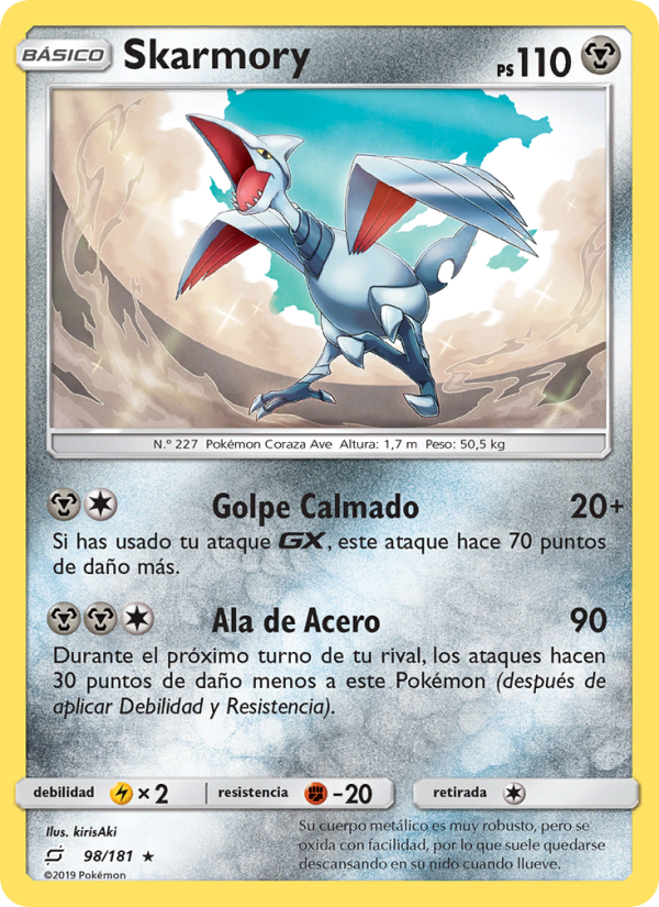 Skarmory 98 — Union de Aliados (Spanish Pokémon TCG card)