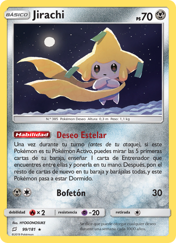 Jirachi 99 — Union de Aliados (Spanish Pokémon TCG card)