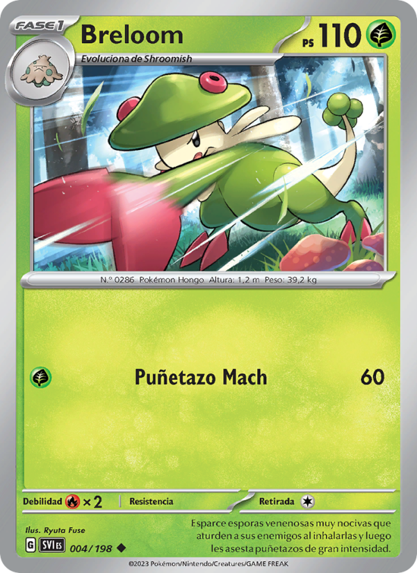 Breloom 004 — Escarlata y Púrpura (Spanish Pokémon TCG card)