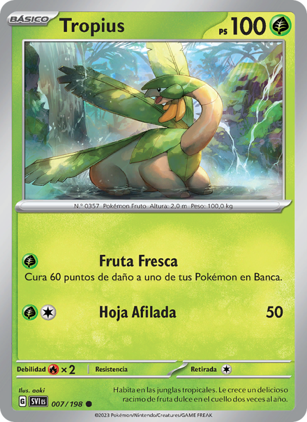Tropius 007 — Escarlata y Púrpura (Spanish Pokémon TCG card)