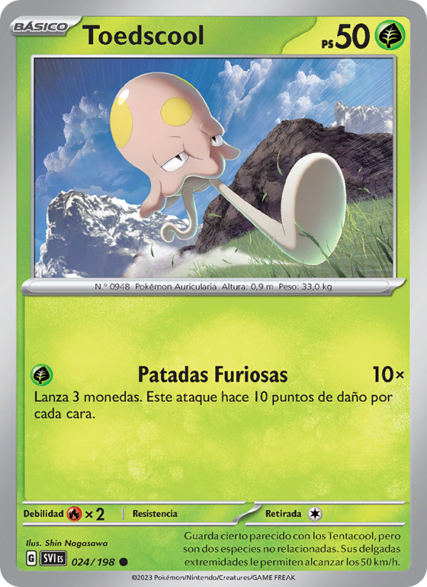 Toedscool 024 — Escarlata y Púrpura (Spanish Pokémon TCG card)