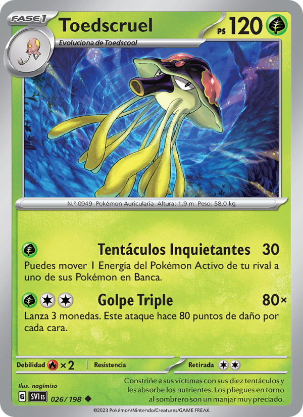 Toedscruel 026 — Escarlata y Púrpura (Spanish Pokémon TCG card)