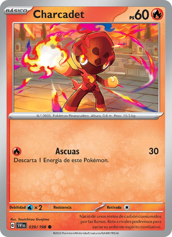 Charcadet 039 — Escarlata y Púrpura (Spanish Pokémon TCG card)