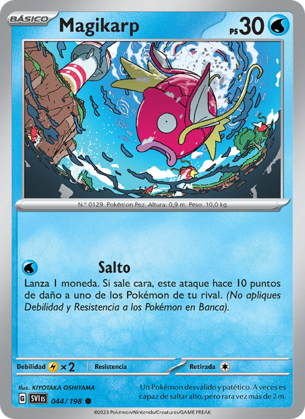 Magikarp 044 — Escarlata y Púrpura (Spanish Pokémon TCG card)