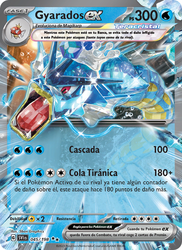 Gyarados ex 045 — Escarlata y Púrpura (Spanish Pokémon TCG card)