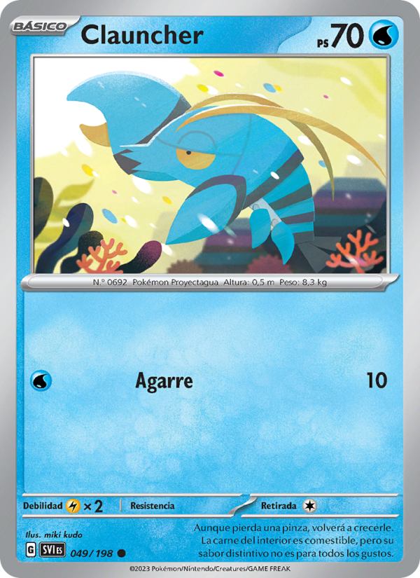 Clauncher 049 — Escarlata y Púrpura (Spanish Pokémon TCG card)