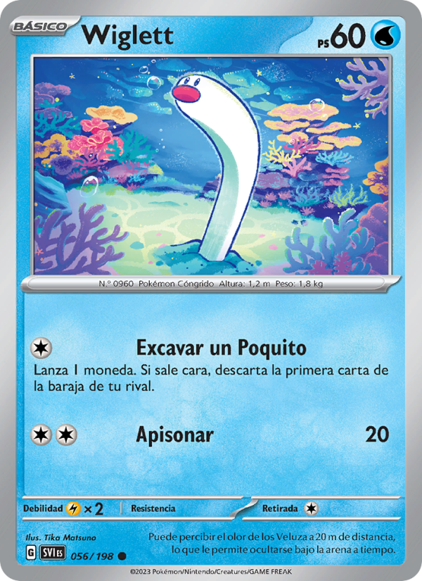 Wiglett 056 — Escarlata y Púrpura (Spanish Pokémon TCG card)