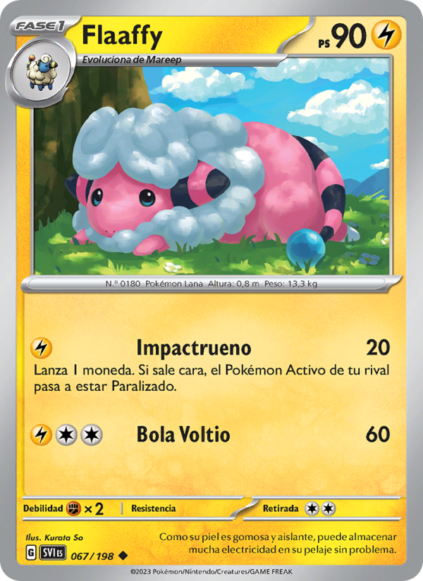 Flaaffy 067 — Escarlata y Púrpura (Spanish Pokémon TCG card)