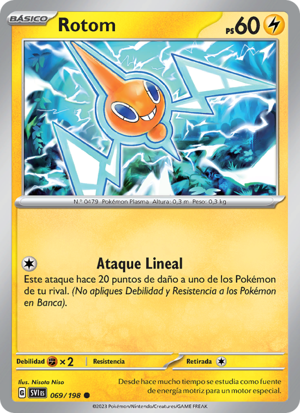 Rotom 069 — Escarlata y Púrpura (Spanish Pokémon TCG card)