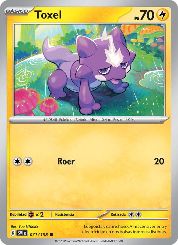 Toxel 071 — Escarlata y Púrpura (Spanish Pokémon TCG card)