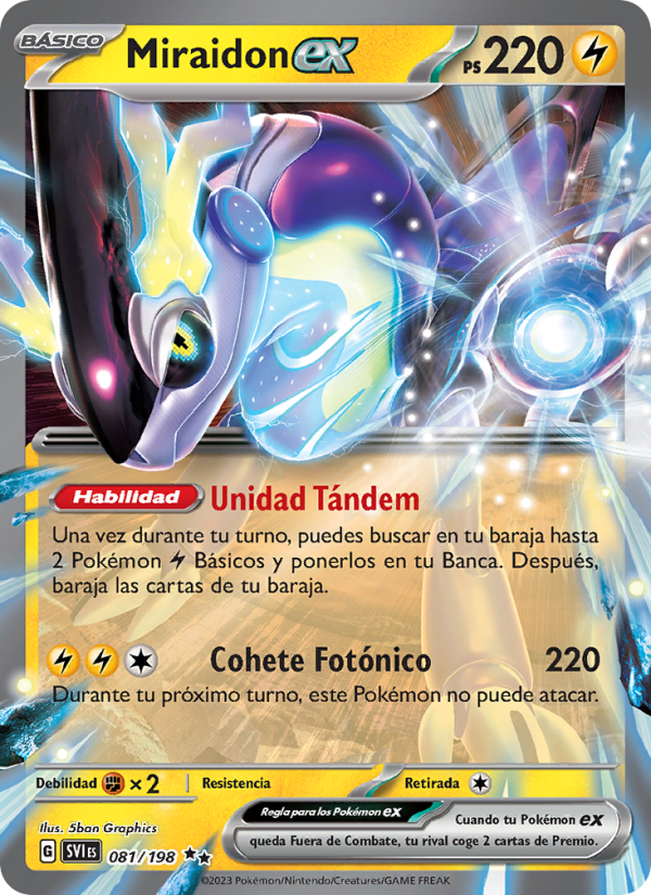 Miraidon ex 081 — Escarlata y Púrpura (Spanish Pokémon TCG card)