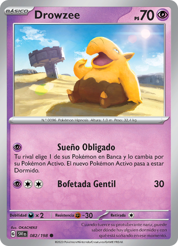 Drowzee 082 — Escarlata y Púrpura (Spanish Pokémon TCG card)
