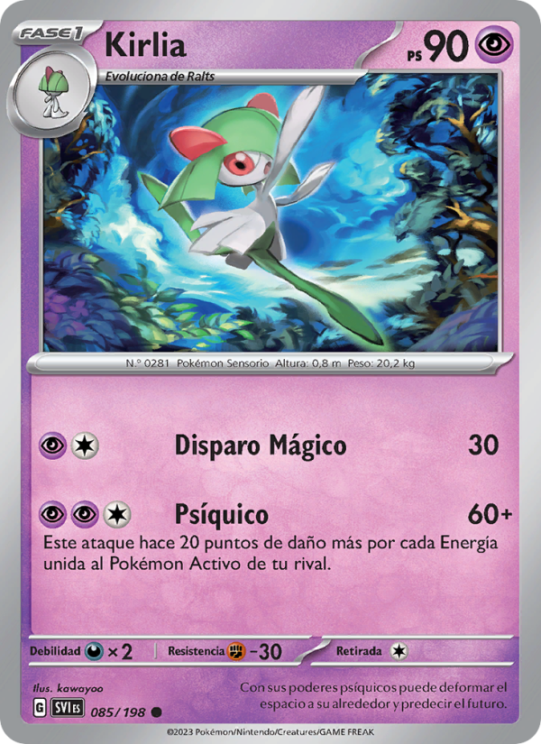 Kirlia 085 — Escarlata y Púrpura (Spanish Pokémon TCG card)