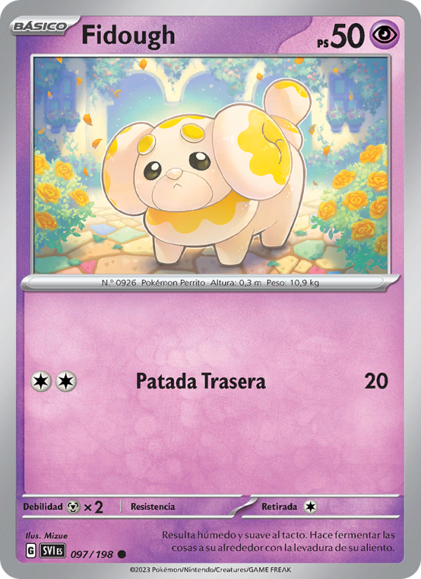 Fidough 097 — Escarlata y Púrpura (Spanish Pokémon TCG card)