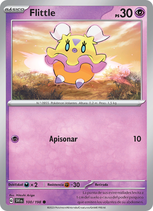 Flittle 100 — Escarlata y Púrpura (Spanish Pokémon TCG card)