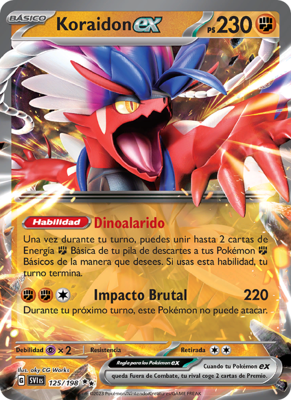Koraidon ex 125 — Escarlata y Púrpura (Spanish Pokémon TCG card)
