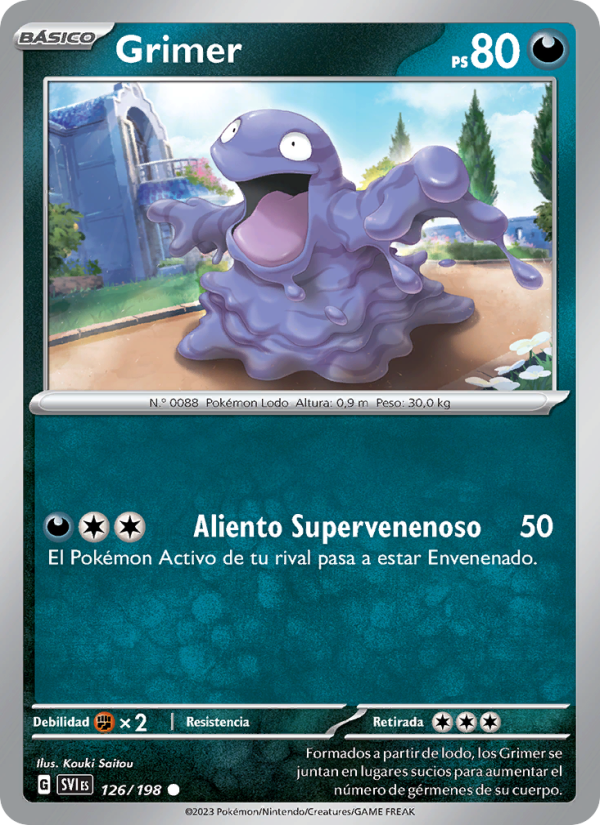 Grimer 126 — Escarlata y Púrpura (Spanish Pokémon TCG card)