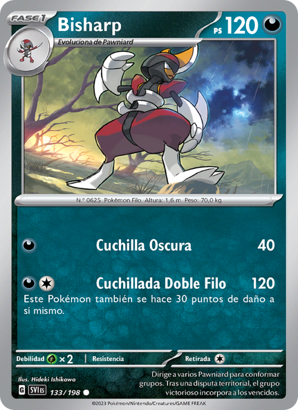 Bisharp 133 — Escarlata y Púrpura (Spanish Pokémon TCG card)