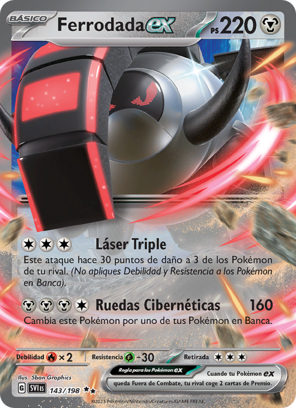 Ferrodada ex 143 — Escarlata y Púrpura (Spanish Pokémon TCG card)