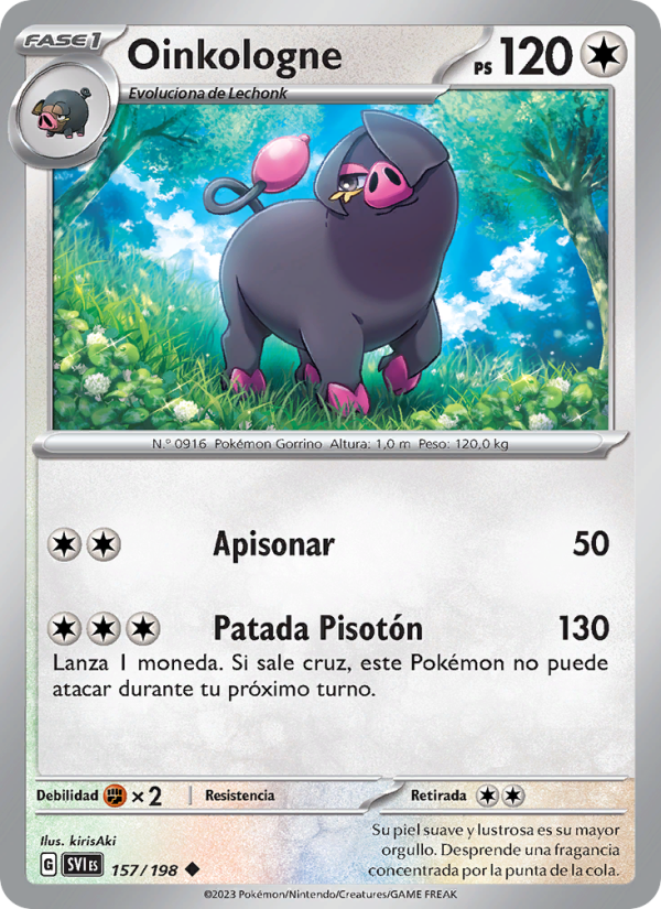 Oinkologne 157 — Escarlata y Púrpura (Spanish Pokémon TCG card)