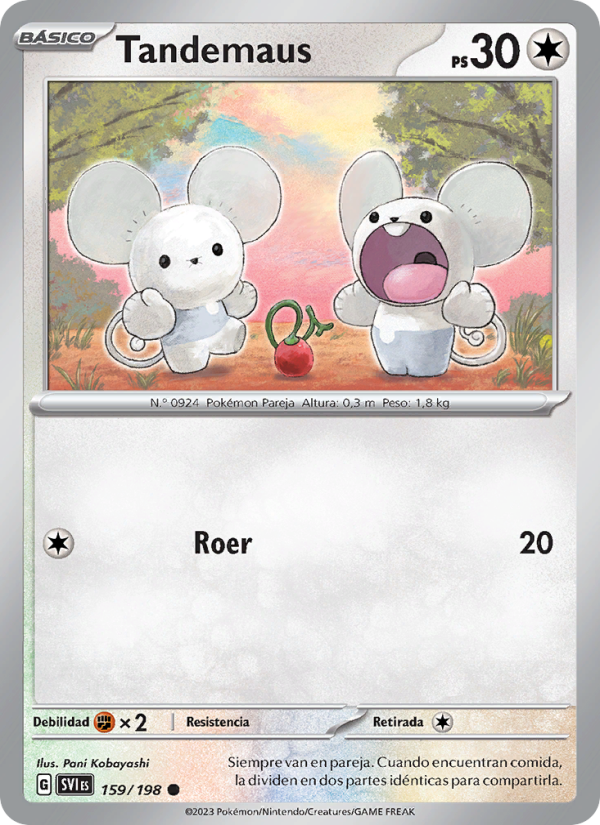 Tandemaus 159 — Escarlata y Púrpura (Spanish Pokémon TCG card)